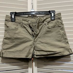 Olive green H&M short shorts